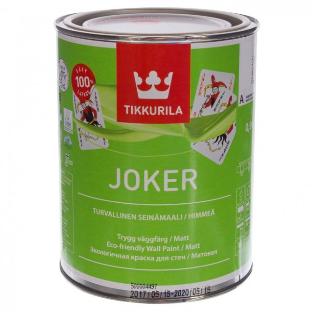 Краска интерьерная моющаяся Tikkurila Joker А матовая 0.9 л