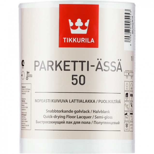 Лак для пола Tikkurila Parketti-Assa полуглянцевый 1 л