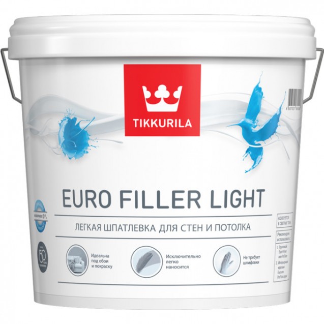 Шпатлевка легкая Tikkurila Euro Filler Light KTA 0.9 л